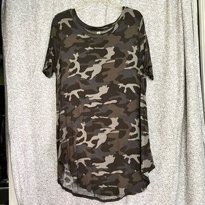Camo Tunic Length Tee